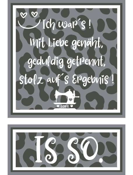 Bügelbild Friendley Gray Leo